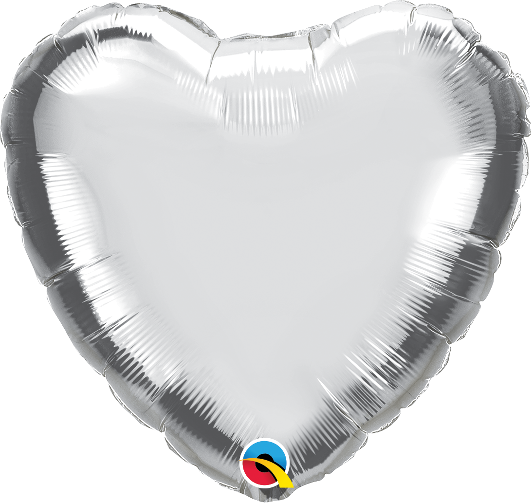 9" Heart Foil Airfill Balloon | Buy 5 Or More, Save 20%