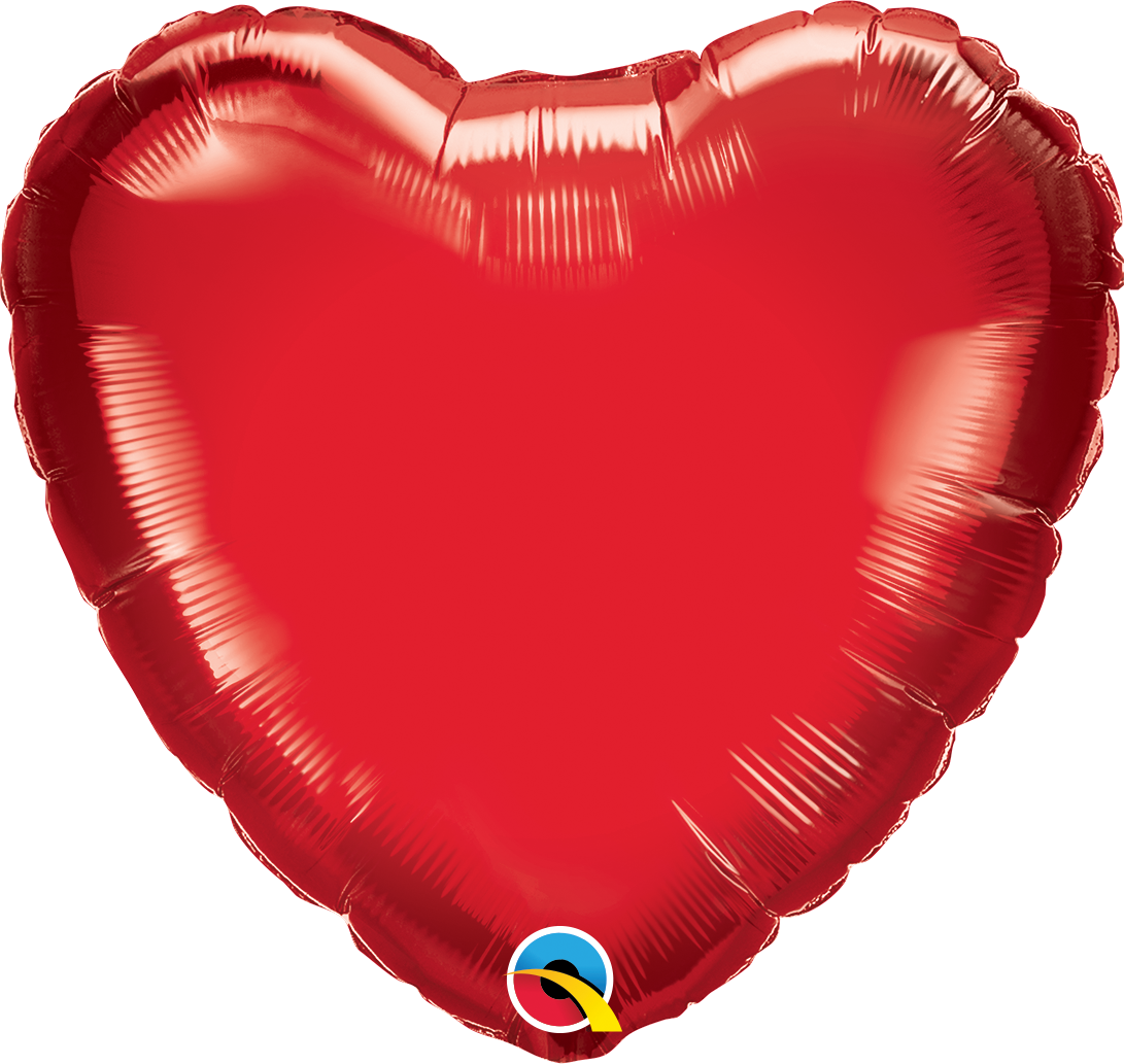 9" Heart Foil Airfill Balloon | Buy 5 Or More, Save 20%