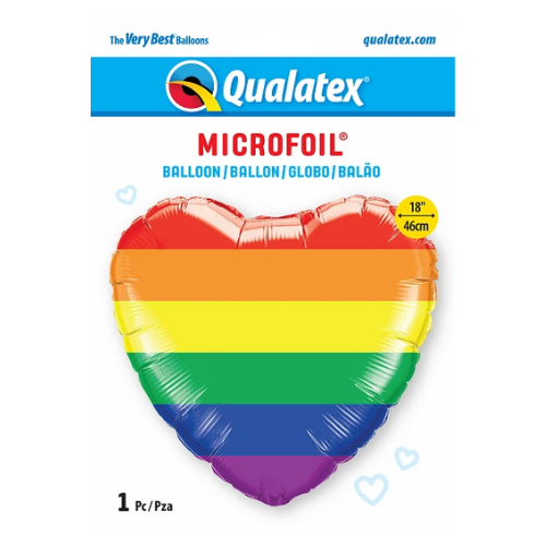 18" Rainbow Heart Balloon Foil Balloon