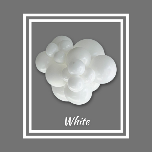 5"  White Latex Balloons | 50 Count