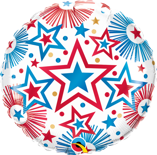 18" Patriotic Stars Foil Balloon (P26)