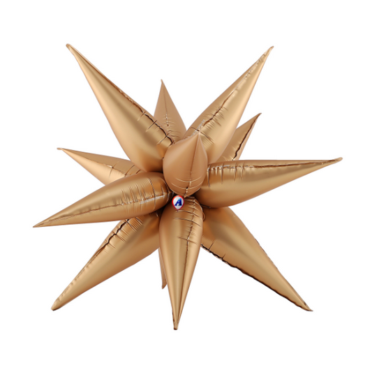 27.5" AAB Designer Champagne Matte Starburst Foil Airfill Balloon | 1 Count