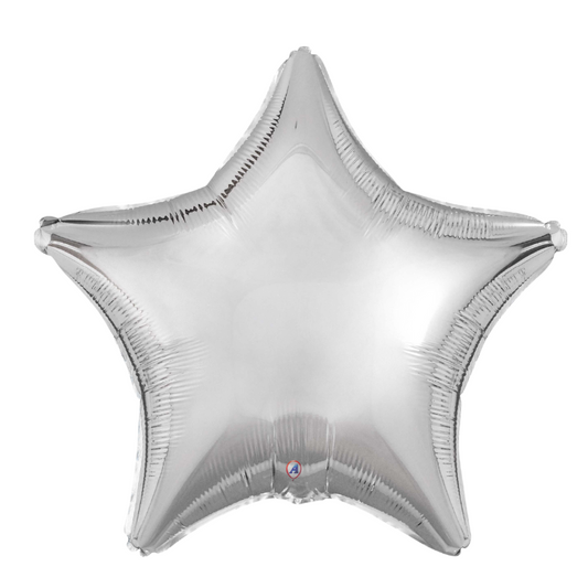 22" AAB Silver Star Foil Balloon | Buy 5 Or More Save 20%